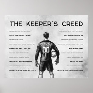 Soccer Goalkeeper Personalized Keeper's Creed Poster