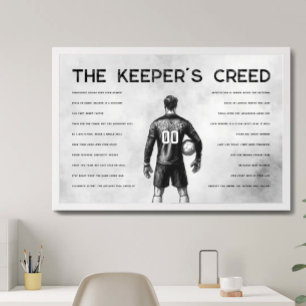 Soccer Goalkeeper Personalized Keeper's Creed Poster