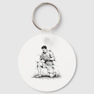 Soccer Goalkeeper Vintage Goalie Mens Athletes Pre Keychain