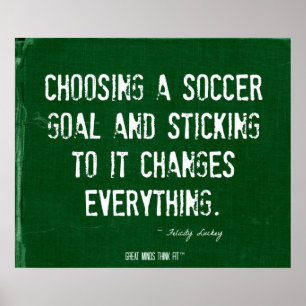 Soccer Goals Poster in Green Denim 004