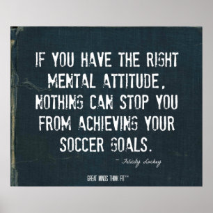 Soccer Goals Poster in Ripped Denim 006