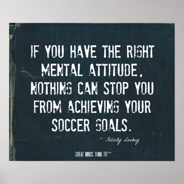 Soccer Goals Poster in Ripped Denim 006 (Front)