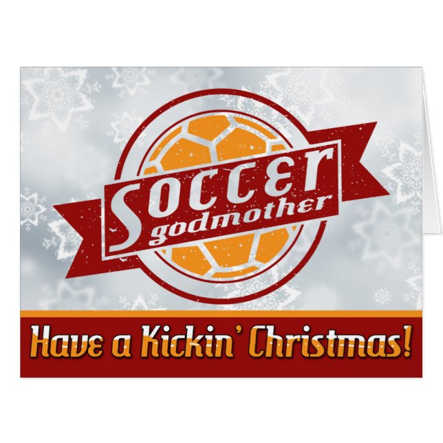 Soccer Godmère Carte de Noël (Devant horizontal)