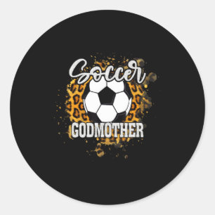 Soccer Godmother Vintage Soccer Family Matching T Classic Round Sticker