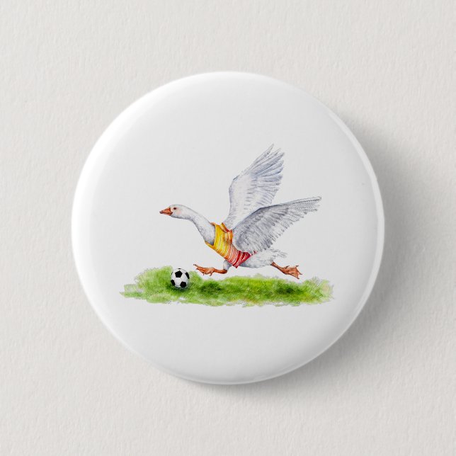 Soccer Goose 2 Inch Round Button (Front)