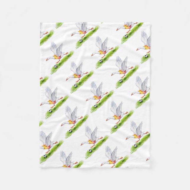 Soccer Goose Fleece Blanket (Front)