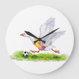 Soccer Goose Large Clock