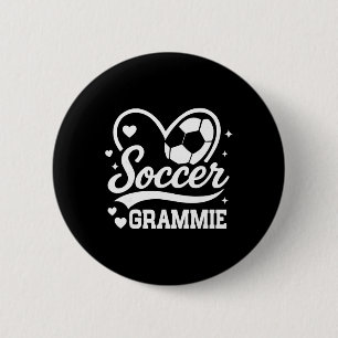Soccer Grammie Heart Love Soccer Player 2 Inch Round Button