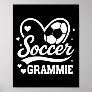 Soccer Grammie Heart Love Soccer Player Poster