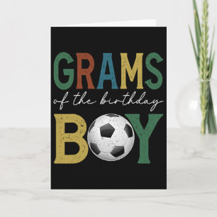 Soccer Grams Of The Birthday Boy Family Matching  Card