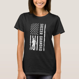 Soccer Grandad US Flag Grandad Of A Soccer Player  T-Shirt