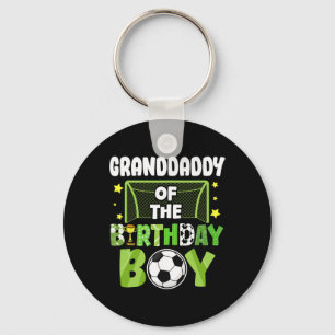 Soccer Granddaddy Birthday Boy Party Soccer Family Keychain
