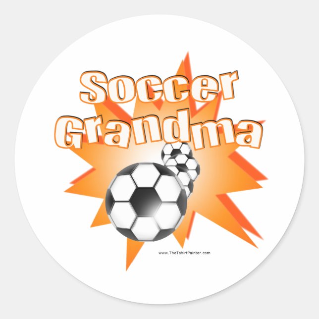 Soccer Grandma Classic Round Sticker (Front)