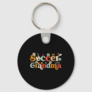 Soccer Grandma For Women Wildflower Mothers Day Bo Keychain
