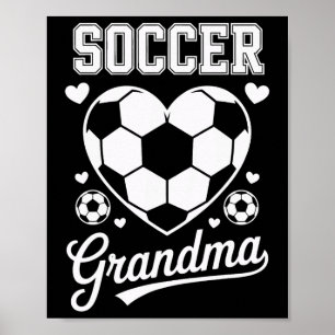 Soccer Grandma Supporting Youth Soccer Players Lif Poster