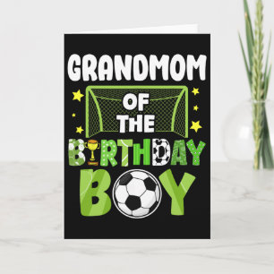 Soccer Grandmom Birthday Boy Party Soccer Family M Card