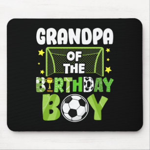 Soccer Grandpa Birthday Boy Party Soccer Family Ma Mouse Pad