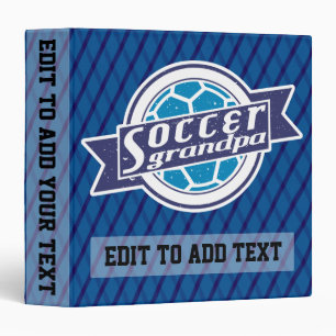 Soccer Grandpa Customizable 3 Ring Binder