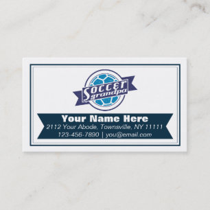 Soccer Grandpa Customizable Business Cards