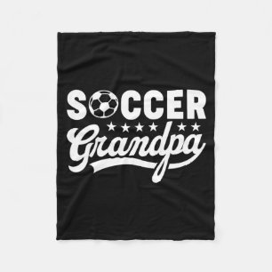Soccer Grandpa Funny Sports Papa Vintage Humor T S Fleece Blanket