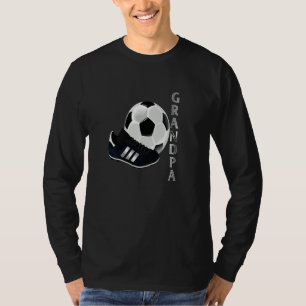 Soccer Grandpa Soccer Ball And Cleat Graphics T-Shirt