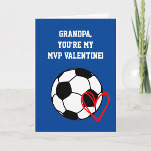 Soccer Grandpa Valentine's Day Card