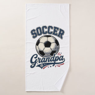 Soccer Grandpa Vintage Engraving Shirt Design_1 Bath Towel