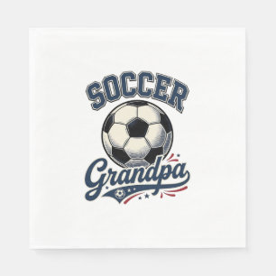 Soccer Grandpa Vintage Engraving Shirt Design_1 Napkin