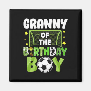 Soccer Granny Birthday Boy Party Soccer Family Mat Magnet