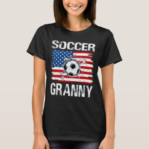 Soccer GRANNY USA Flag  T-Shirt