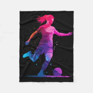Soccer Graphic And Soccer, For Girls Women Soccer  Fleece Blanket