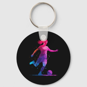 Soccer Graphic And Soccer, For Girls Women Soccer Keychain