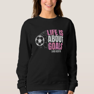 Soccer Graphic Women And Girls Soccer Player Sweatshirt