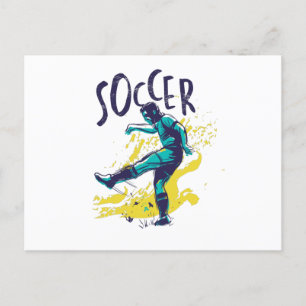 Soccer Grunge Colour Postcard