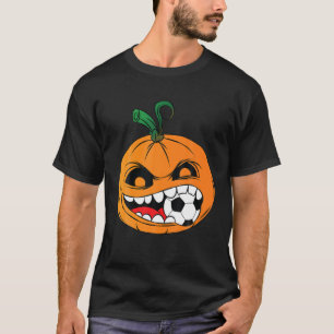 Soccer Halloween Costume Pumpkin Kids Girls Boys P T-Shirt