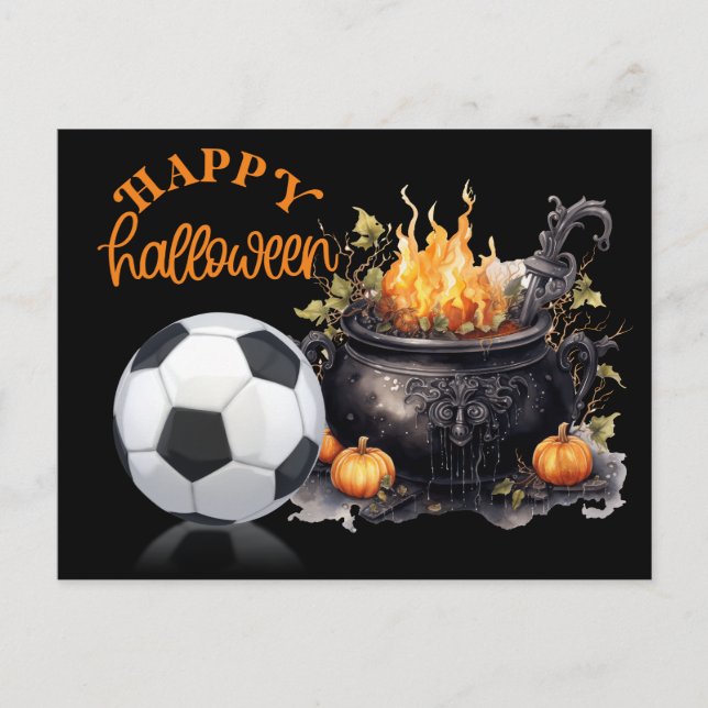 Soccer halloween for player holiday postcard (Front)