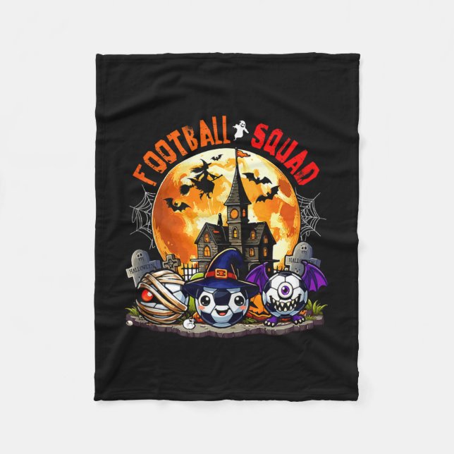 Soccer halloween squad three horror equipment fleece blanket (Front)