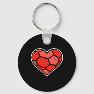 Soccer Heart Love Sport Valentines Day Men Women B Keychain