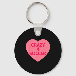 Soccer - Heart Love Valentines Day Personalized Ca Keychain
