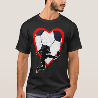 Soccer Heart Sport Love Anti Valentines Day T-Shirt