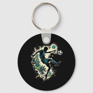 Soccer Heartbeat Byll- Funny Soccer Lover Player L Keychain