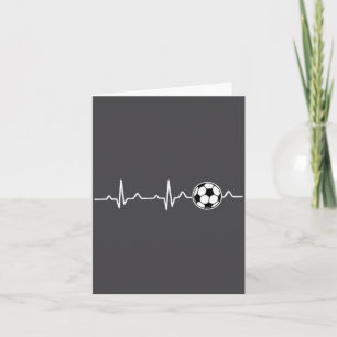 Soccer Heartbeat Football Tee Men,women Lover Foot Card