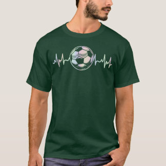 Soccer Heartbeat Women Girls Sports Pastel gift fr T-Shirt
