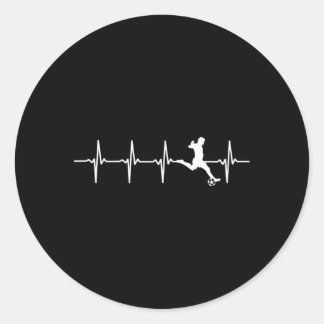 Soccer Hebeat For Soccer Players Classic Round Sticker