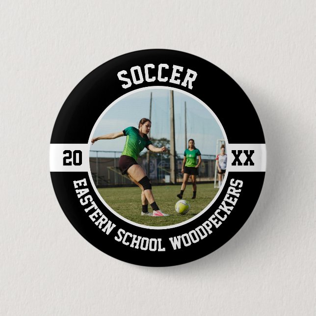 Soccer High School Senior Night 2 Inch Round Button (Front)