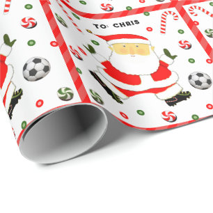 Soccer Holiday Gift wrapping paper