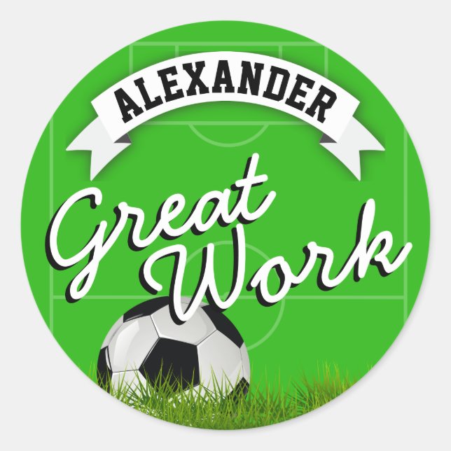 Soccer Home Schooling Classic Round Sticker (Front)