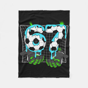 Soccer Ice Cream Drip 67 Hands Sports Six Seven Me Fleece Blanket