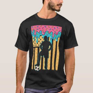 Soccer Ice Cream Drip Boys Youth Players Fan Ameri T-Shirt