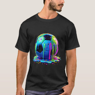 Soccer Ice Cream Dripping For Boys Girls Kids T-Shirt